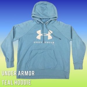 Women's Under Armour Teal Logo Hoodie Size Large